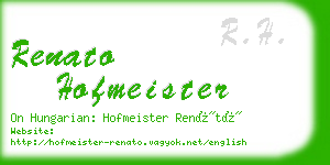 renato hofmeister business card